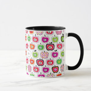Taza Modelo retro lindo de la manzana