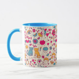 Taza Modelo romántico colorido