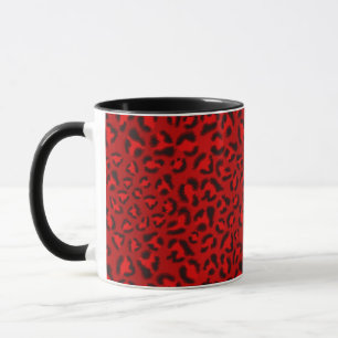 Taza Modelo rosado de la textura del leopardo