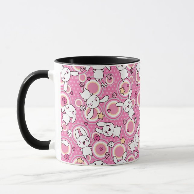 Taza modelo rosado del kawaii (Izquierda)