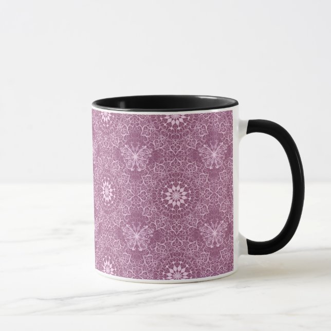 Taza Modelo rosado del vintage (Derecha)