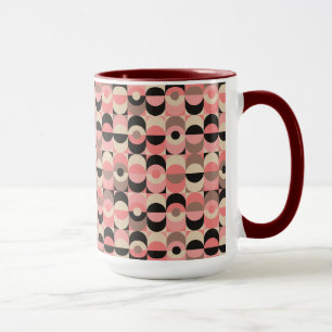 Taza Modelo rosado moderno de los mediados de siglo