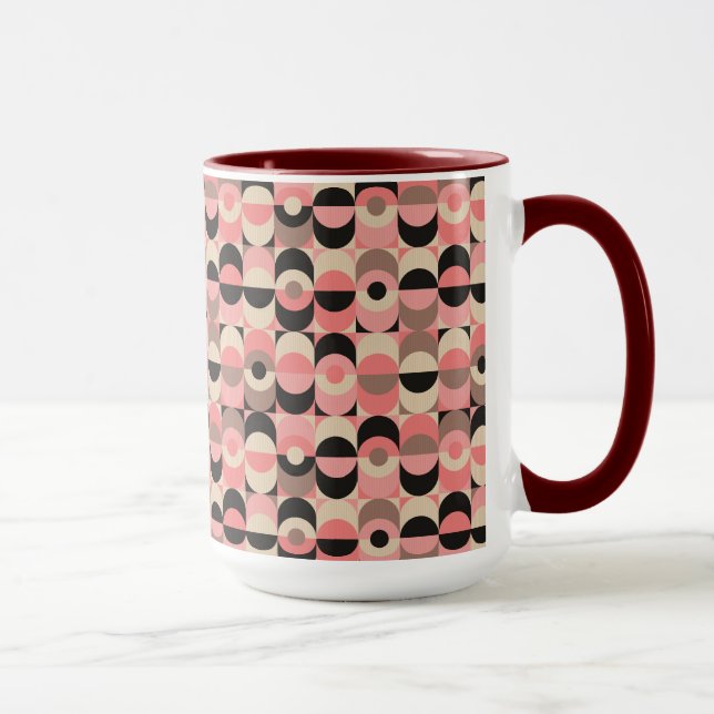 Taza Modelo rosado moderno de los mediados de siglo (Derecha)