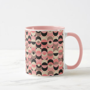Taza Modelo rosado moderno de los mediados de siglo