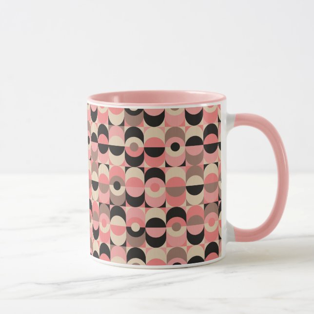 Taza Modelo rosado moderno de los mediados de siglo (Derecha)