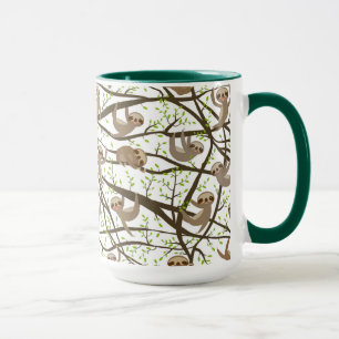Taza Modelo sonriente de la pereza