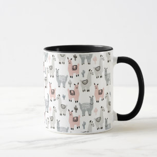 Taza Modelo sonriente de las llamas