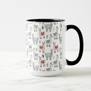 Taza Modelo sonriente de las llamas