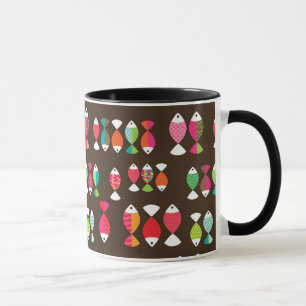 Taza Modelo subacuático 2 de los pescados retros