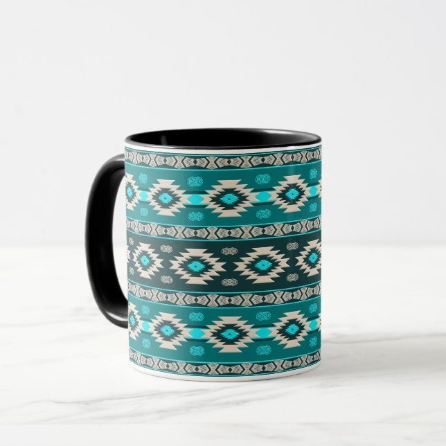 Taza Modelo tribal étnico al sudoeste (Anverso izquierdo)