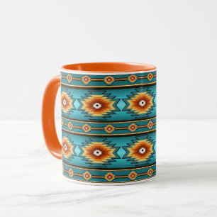 Taza Modelo tribal geométrico étnico al sudoeste