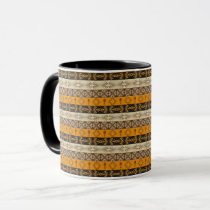 Taza modelo tribal rayado africano étnico