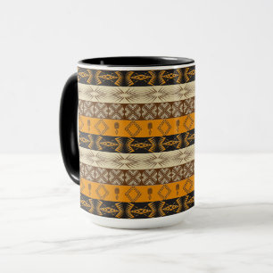 Taza modelo tribal rayado africano étnico