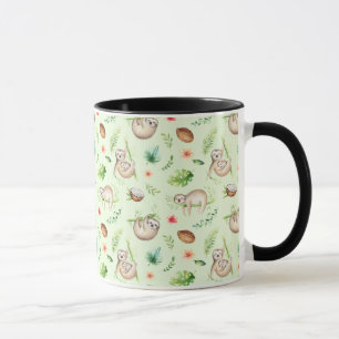 Taza Modelo tropical de la pereza del coco