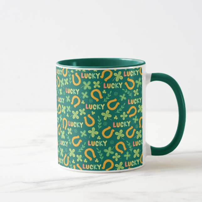 Taza Modelo verde AFORTUNADO irlandés (Derecha)