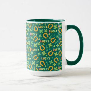 Taza Modelo verde AFORTUNADO irlandés