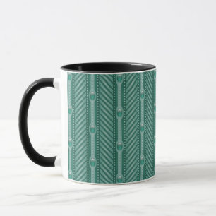 Taza Modelo verde azulado ornamental