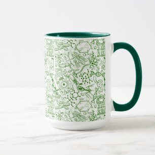 Taza Modelo verde de la biología