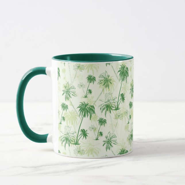 Taza Modelo verde de la palmera (Izquierda)