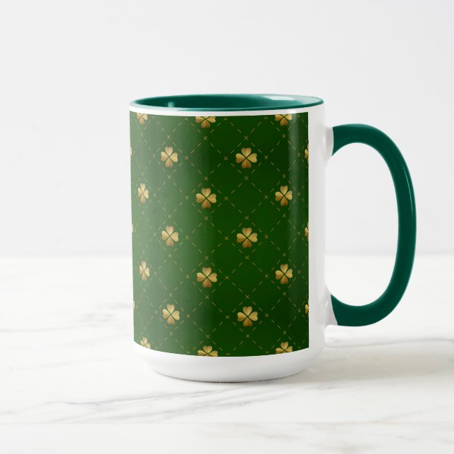 Taza Modelo verde de oro del trébol (Derecha)