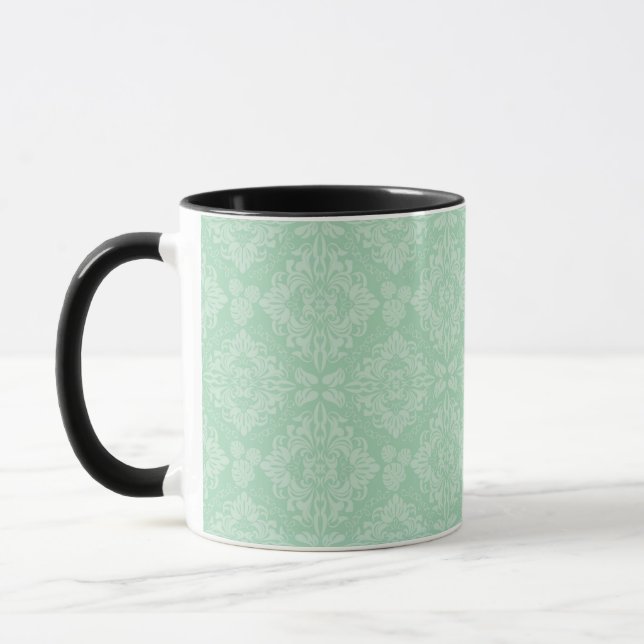 Taza Modelo verde del damasco (Izquierda)