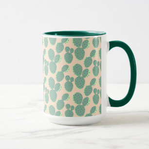Taza Modelo verde y rosado del cactus