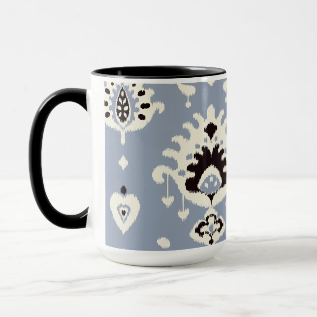 Taza Modelos tribales del ikat beige gris lindo (Izquierda)