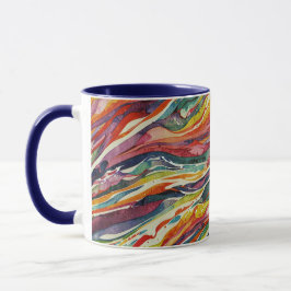 Taza Modern abstract geometric digital pattern 40