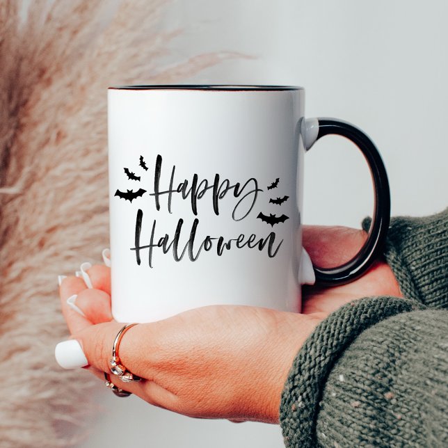 Taza Modern Bats Happy Halloween (Subido por el creador)