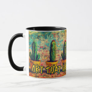 Taza Modern Boho Art Desert Cactus Street Style Flair