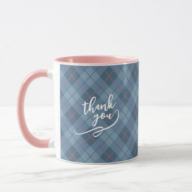 Taza Modern Checker Pattern thank you gift (Izquierda)