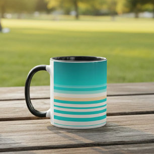 Taza Modern Colorful Striped Mug – Perfect for Breakfas