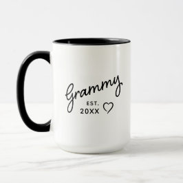 Taza Modern Established Date Grammy Coffee 