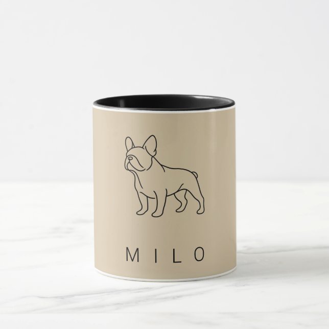 Taza Modern French Bulldog Coffee Mug | Custom Name (Centro)