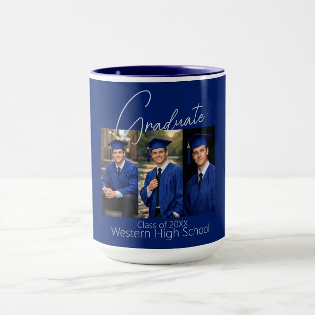 Taza Modern Graduation Party Photo Display (Centro)