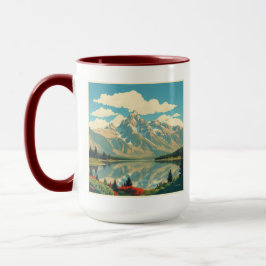 Taza Modern Grand Teton Alpine Zen Personalized