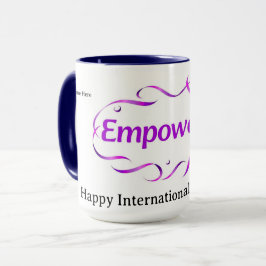 Taza Modern Minimalist Empowered IWD 2026 Custom