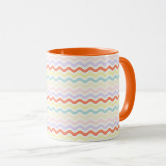 Taza Modern Minimalist Scalloped Pastel Waves Linear