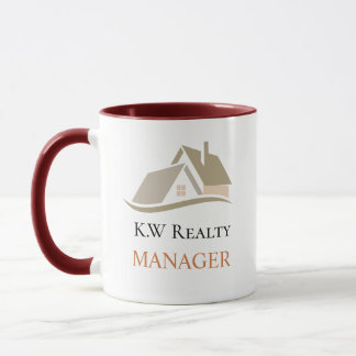 Taza Modern Real Estate white and gold custom logo