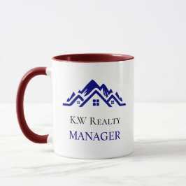 Taza Modern Real Estate white and gold custom logo 