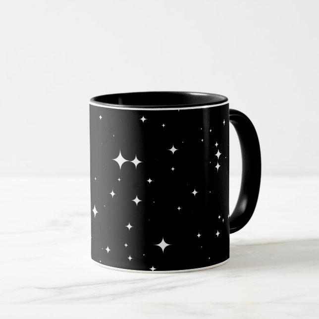 Taza Modern Starry Night Sky Seamless Pattern 8K Coffee (Anverso derecho)