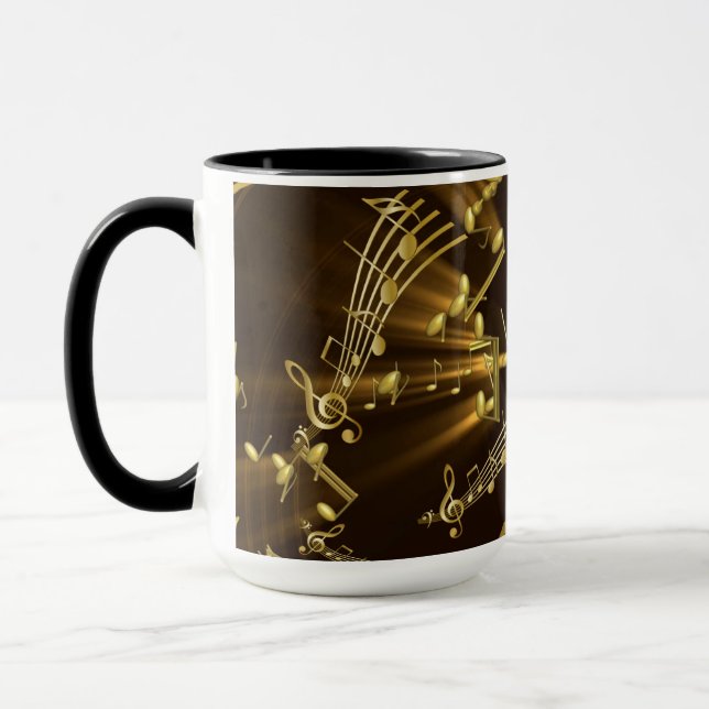 Taza Modern Stylish Golden Notes (Izquierda)