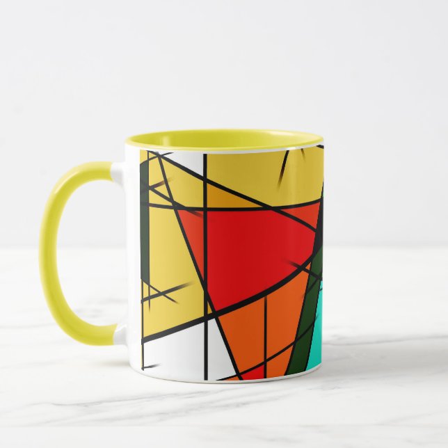 Taza Modern Triangle Colorful Geometric  (Izquierda)