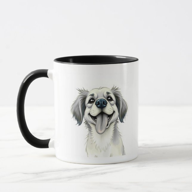 Taza Modern Typography Pet Name Mug With Photo (Izquierda)