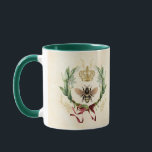 Taza Moderna Abeja Botánica Vintage<br><div class="desc">Moderna Abeja Botánica Vintage insectos de abeja insectos de insectos de insectos, follaje elegante retro vintage, flor ramo jardín botánico, hojas florales de primavera de verano, dibujo acuático de ilustracion de lujo, arte de la corona néctar, bonito y hermoso zumbido, flor de alas amarillas, naturaleza de abejas silvestres de oro,...</div>