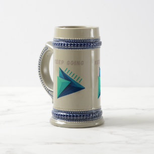 Taza moderna de dos tonos con forma geométrica 3D