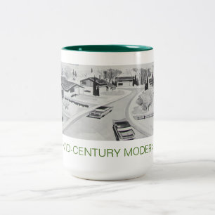 Taza moderna de la arquitectura de los mediados de