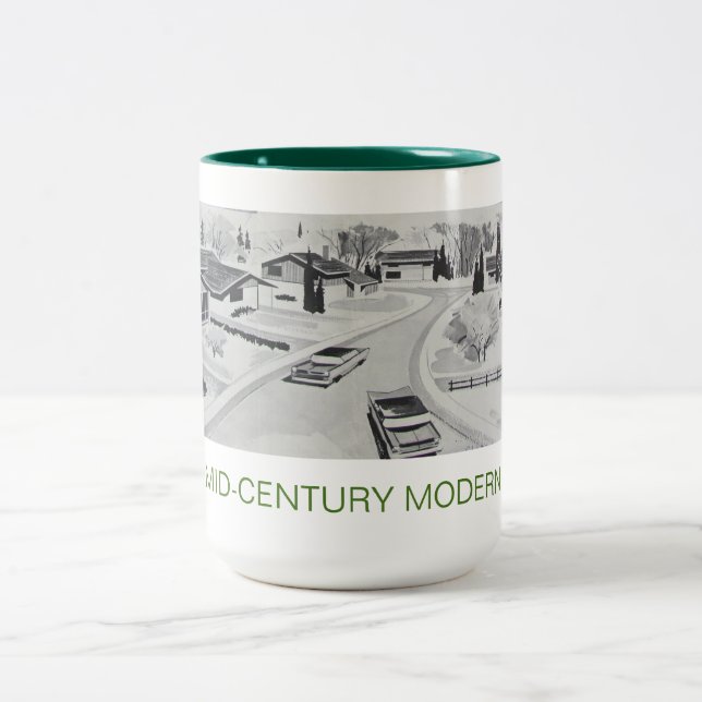 Taza moderna de la arquitectura de los mediados de (Centro)