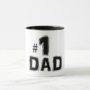 Taza moderna de la escritura del papá del número