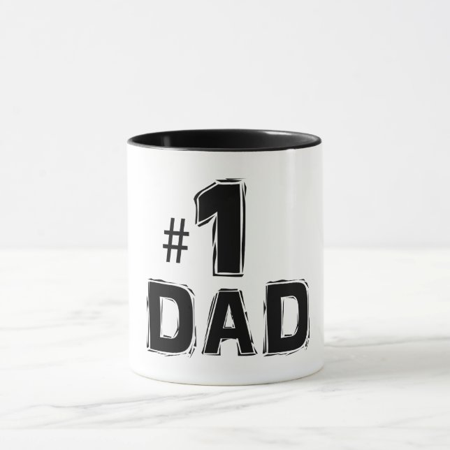 Taza moderna de la escritura del papá del número 1 (Centro)